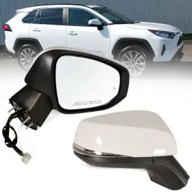 879100r271 Lqito Right Passenger Side Mirror Fits 2019-2025 Toyota R-8pins Super White