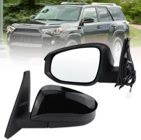 87940-35b60 Lqito Left Driver Side Mirror Compatible With 2014-2025 Toyota L-5pins Black