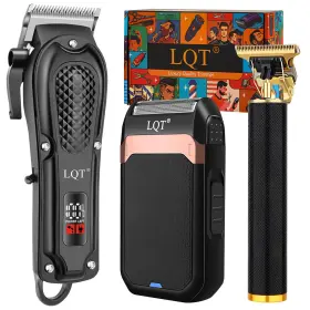 Lqt806-007-606 Lqt Mens Hair Clipper Set Cordless Trimmer With Led Screen Adjustable Bear