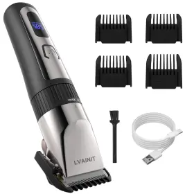 Lv-clipper-men-1pc Lvainit Hair Clippers For Men Cordless Lcd Rechargeable Trimmer Beard F