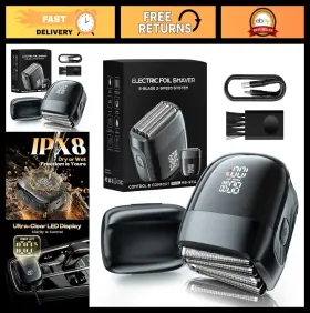 Malegebaz Ms-9711 Electric Foil Shaver For Men 5-blade Rechargeable Wet/dry Razor Usb-c Charge