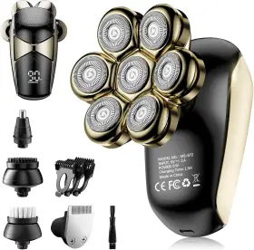 Ipx7 Malkit 445022778736 Detachable Head Shavers 5 In 1 Electric Razor Waterproof For Bald Men We