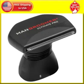 366-36 Mangroomer Ultimate Pro Back Hair Shaver - 7th Gen Wide Blade Attachment With Shock Absorbe