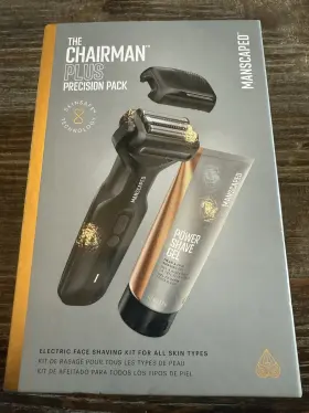 Manscaped 810040575242 The Chairman Plus Essentials Shave Kit Electric Face Shaver Brand New