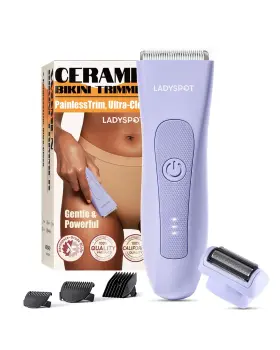 Hcw003a-jx-p Manspot Electric Razors For Women Bikini Trimmer Dual Head Ladyspot Pubic Hair Trimm