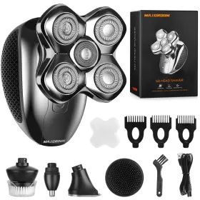 Maxgroom 977212090355 Wet/dry Electric Razor 5 In 1 Cordless Usb Rechargeable Rotary Shaver