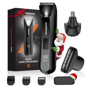M-9098 Maxgroom Manscape 3-in1 Body And Pubic Hair Trimmer For Men Ipx7 Waterproof Ball Groi