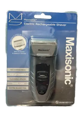 Msv-3171 Maxisonic 717056114024 Maxonic Maxi-matic Electric Regharble Mens Shaver New In Package Nip