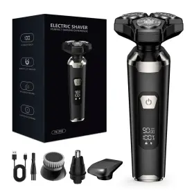 Mw-r3000 Maxwisdom 4-in-1 Electric Razor For Men Magnetic Floating Heads Led Display Ipx7 Wat