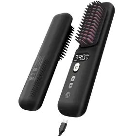 Hb193 Maybest Cordless Hair Straightener Brush - Portable For Travel Wire