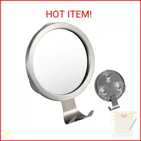 Mglimz 791315255369 Fogless Shower Mirror Fog-free Bathroom With Razor Hook And Powerf