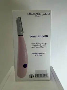 F6879-3129 Michael Todd Beauty Sonicsmooth Pink Dermaplaning Device Cord-free Rechargeable