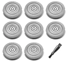 Midnt 445012392393 8x Replacement Heads For Skull Shaver Pitbull Gold Silver Platinum Diamond Blade
