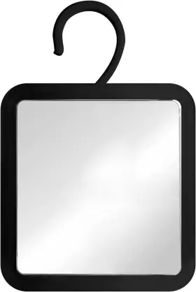 Mvsfhk63k1x Mirrorvana Hanging Fogless Shower Mirror For Shaving 6.3 Inch L X W Black