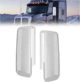 Mod Vanten 445042346342 Door Mirror Covers Compatible With Peterbilt 579 Left And Right Pair Chrome Driver
