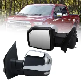 82012671 Mofoap Left Driver Side Mirror Fits 2015-2020 Ford F150 L-18pins Chrome