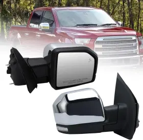 82012672 Mofoap Right Passenger Side Mirror Fits 2015-2018 Ford F150 Mirrors R-16pins Chrome