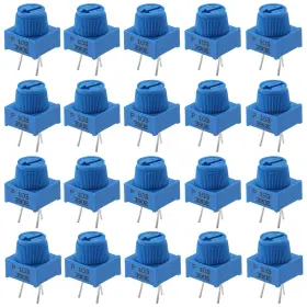 Molence-51 Molence 064793999523 20pcs 10k Ohm Breadboard Trim Potentiometer 3386p 3pin Trimpot