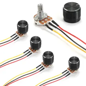 Wh148 Molence Qz17 24 5pcs Rotary Potentiometer 1k Ohm 3pin 15mm Linear Taper