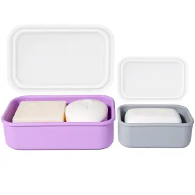 Sd-01 Mtboi 2pc Portable Leakproof Travel Soap Case Silicone Compact S