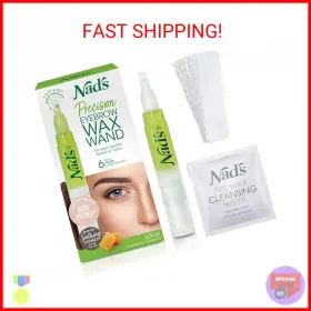 Nads 638995000677 Eyebrow Shaper Wax Kit Facial Hair Removal Delicate Areas Cotton S