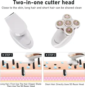 Bs-8008 Netb Electric Razors For Womens 2-in-1 Best Shaver Women Rechargeable Trimme #2