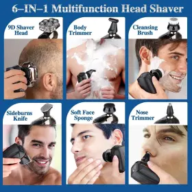 Next Beauty 734038936214 9d Head Shavers For Bald Men Upgraded 6-in-1 Mens Grooming Kit Detachable Bal #2
