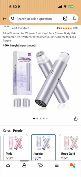 Np1016 Nippo Bikini Trimmer For Women Dual Head Face Shaver Body Hair Trimmmer Ipx7 Waterpr