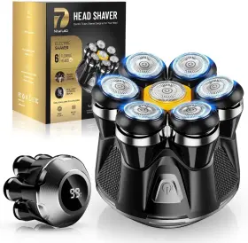 Ms-688 Niwuio Head Shaver For Bald Men Electric Razor Wet Dry Shaving 7 Floating Heads