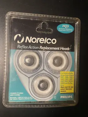 Norelco 075020202055 Vintage Hq5 Reflex Action Replacement Heads 3 Cutters Combs