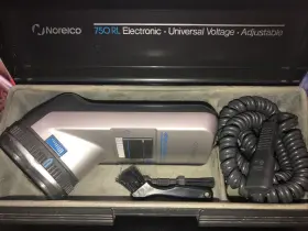 750rl Norelco Vtg Electric Shaver With Cord Brushes Case Adjustable Works Great
