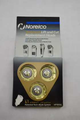 Hp-1915 Norelco Vintage Rotatract Razor Replacement Heads Hp 1915g Lift And Cut 1986
