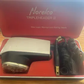 Hp1118 Norelco Hp 1118 Triple Header Electric Razor Original Box Works Vintage Shaver