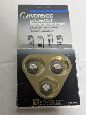 Hp1915g Norelco Lift And Cut Replacement Heads New Old Stock Made In Holland