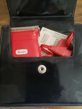 Hp2116 Norelco Vintage Lady Shaver #hp2116 Red Tested Works Cord Papers And Black Case #2