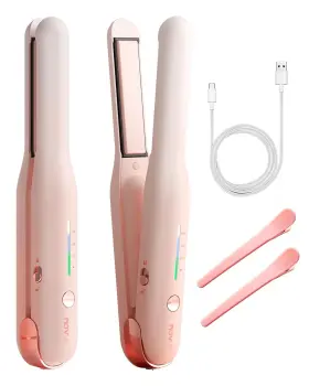 530-005 Novus Cordless Hair Straightener For Fine Soft Hair/short Portable Cer