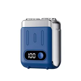 Nugxica 740641942955 Mini Electric Shaver For Men Usb C Fast Charge Portable Razor Blue
