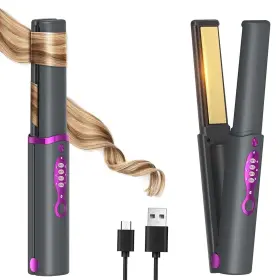 6469-yj-us Obest Cordless Hair Straighteners Curler 2 In 1 Fast Heating Flat Ir