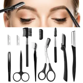 Eyebrow1 Oneupin 8 In 1 Eyebrow Grooming Kit Multipurpose Exfoliating Dermaplaning Tool Male