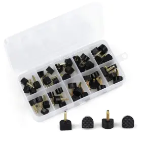 Orangetag 726972380024 High Heel Tips Replacement Kit Black Taps Caps Repair U-shape D