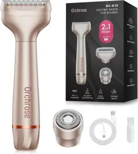 Oc-a12gc Orchrose Electric Razor For Women Body Rechargeable Painless Shaver