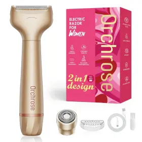 Oc-a12gc1015r Orchrose Electric Razor For Women Body Rechargeable Painless Shaver