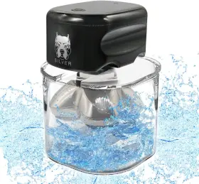 Oryuzi-01 Oryuzi 445019159128 Transparent Glass Skull Shaver Rinse Stand - Compatible With Pitbull Shave