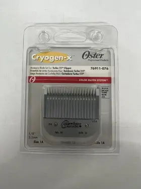 76911-076 Oster 034264404243 Cryogen-x Replacement Blade Turbo 111 Size 1a Model No. 76911-076 Oster 034264404243 Cryogen-x Replacement Blade Turbo 111 Size 1a Model No.