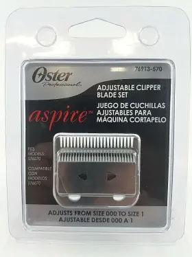 76913-570 Oster Professional Aspire Adjustable Clipper Blade Set Size 000-1 New