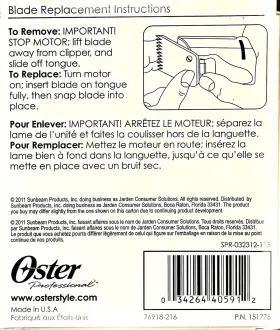 76918-216 Oster Professional Usa Flattop T-blade #2