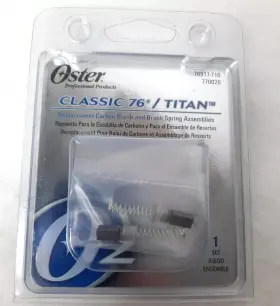 770020 Oster Classic 76/titan Replacement Carbon Brush And Spring Assemblies -new