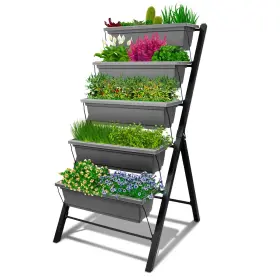 Vg-321 Outland Living 4ft Vertical Raised Garden Bed - 5 Tier Food Safe Planter Box For Outdoor And