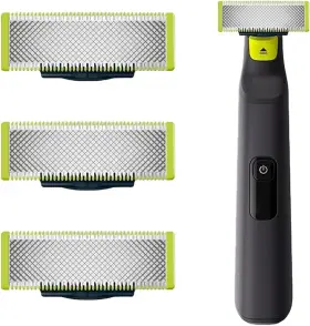 P2q 445020682639 Set Of 3 Replacement Blades For Oneblade Upgraded Stainless Steel Compa
