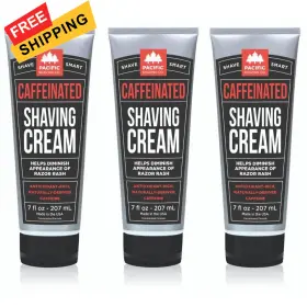 Pacific Shaving Company 191897866654 Caffeinated Cream - Shea 7 Ounce Pack Of 3
